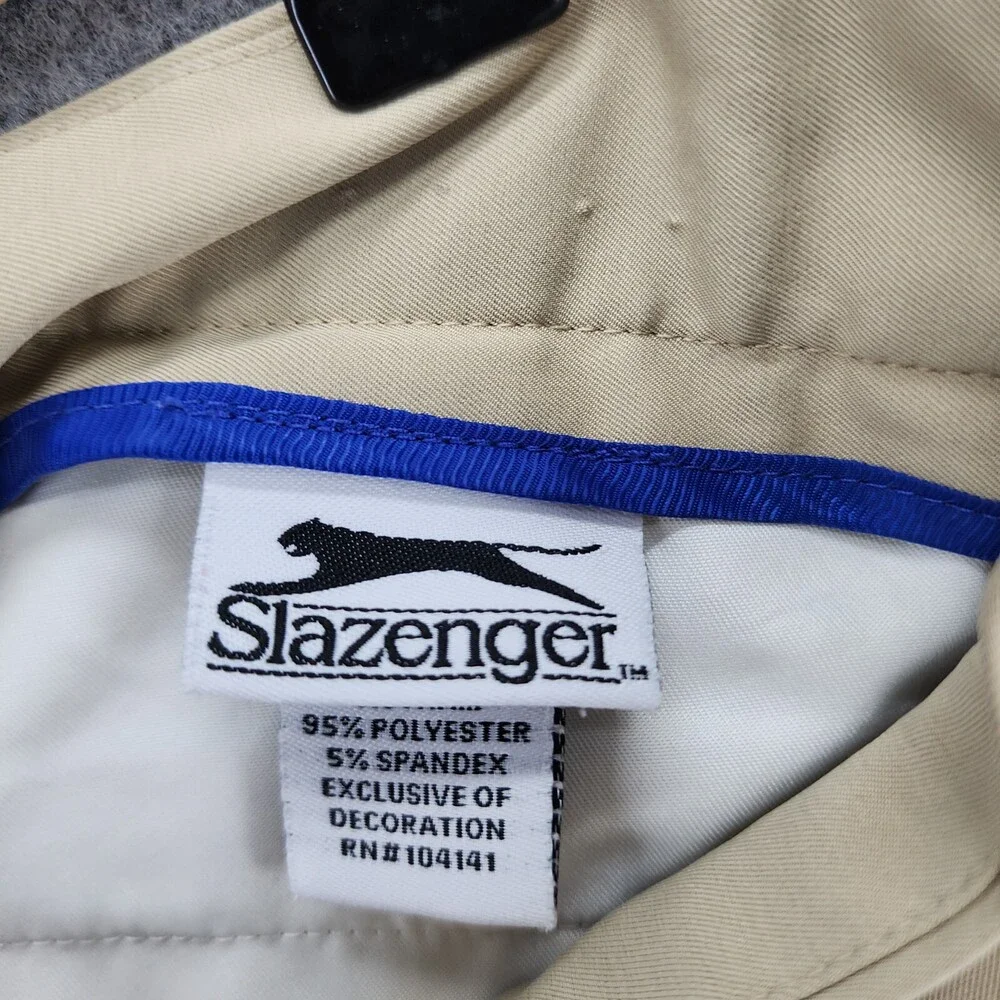 Slazenger Golf Shorts Mens 34 Khaki Chino Mid Rise
